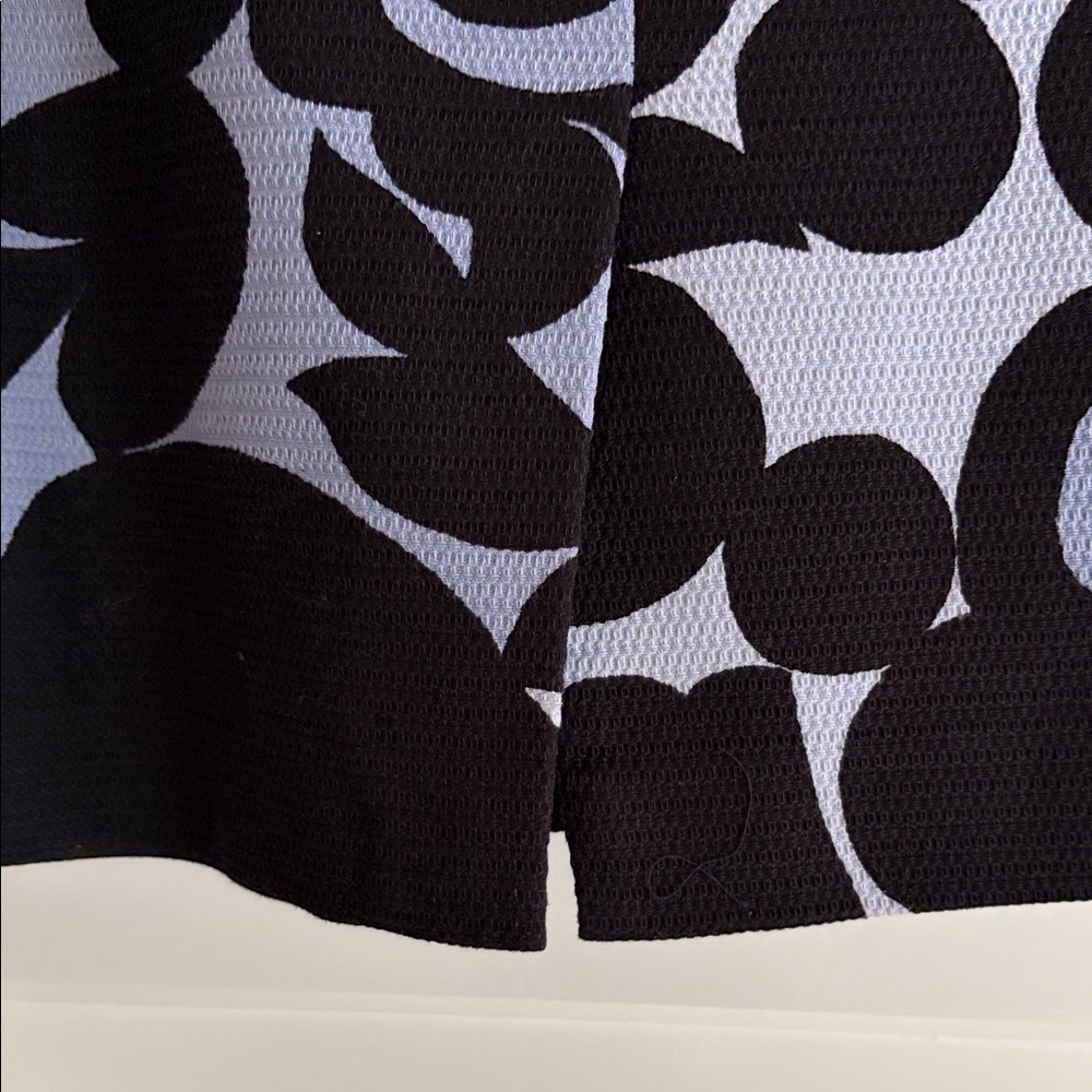 Ann Taylor Elegant Black and Purple Patterned Pencil Skirt - Picture 3 of 3